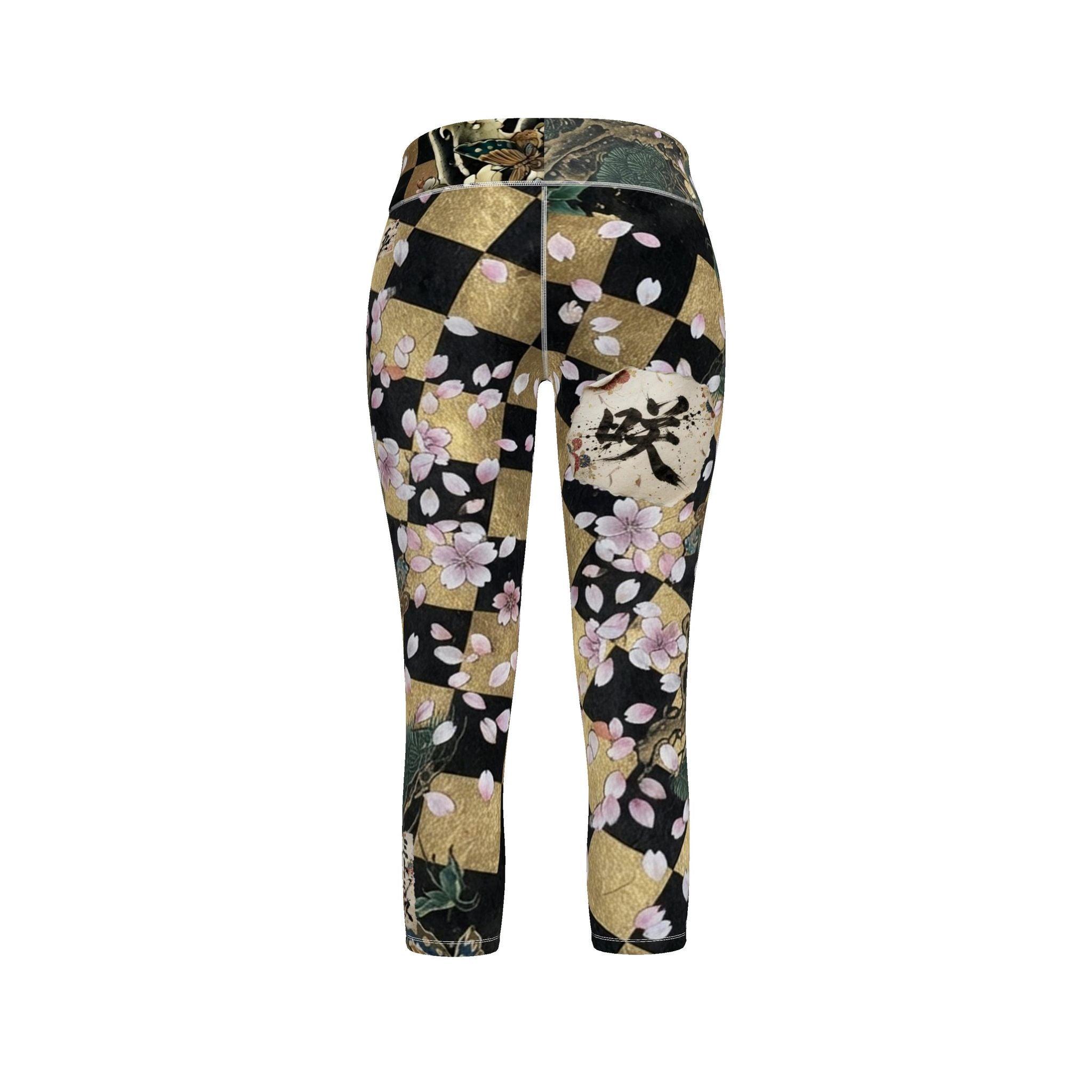 咲 Mitosis kanji design sports leggings — blush kanji series, 3d render