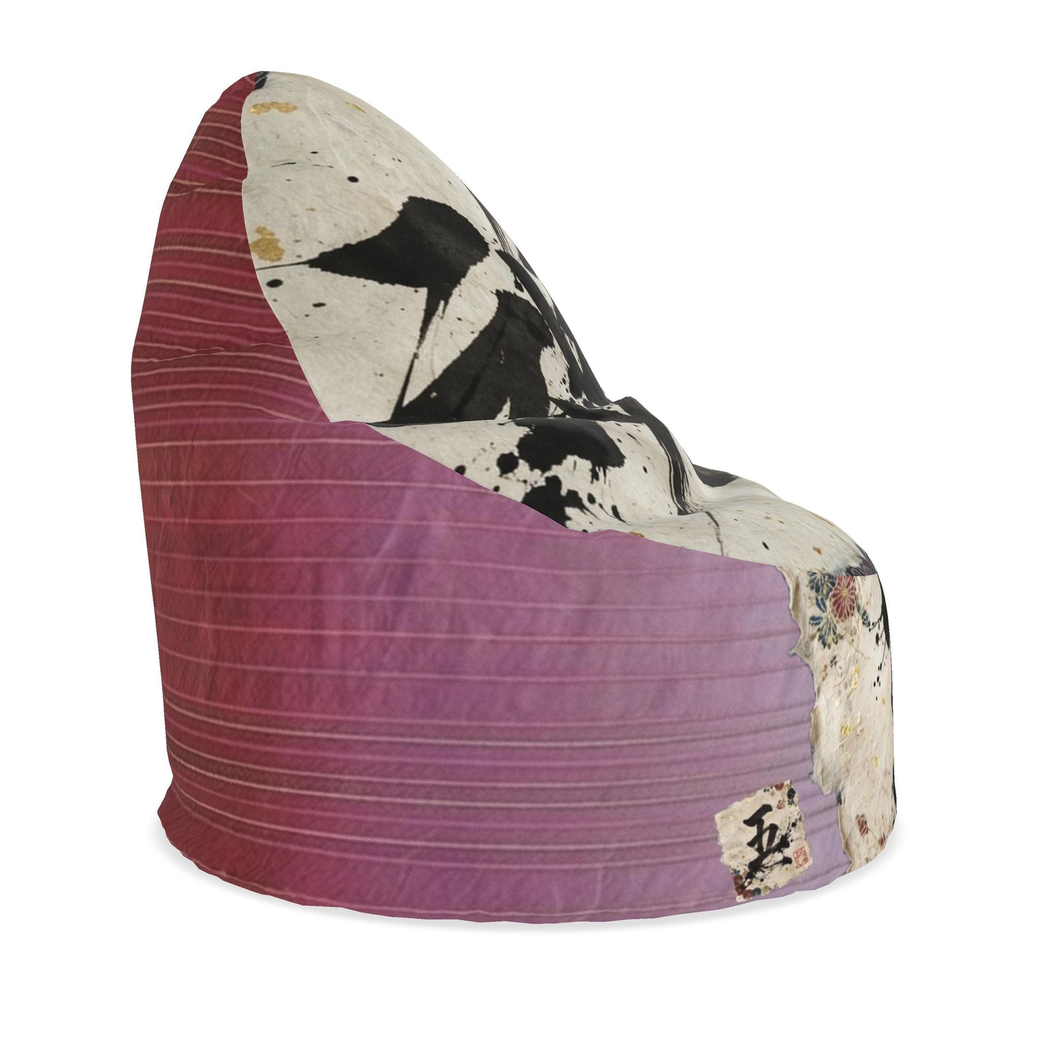 魂 Synapse kanji design bean bags cover — blush kanji series, 3d render