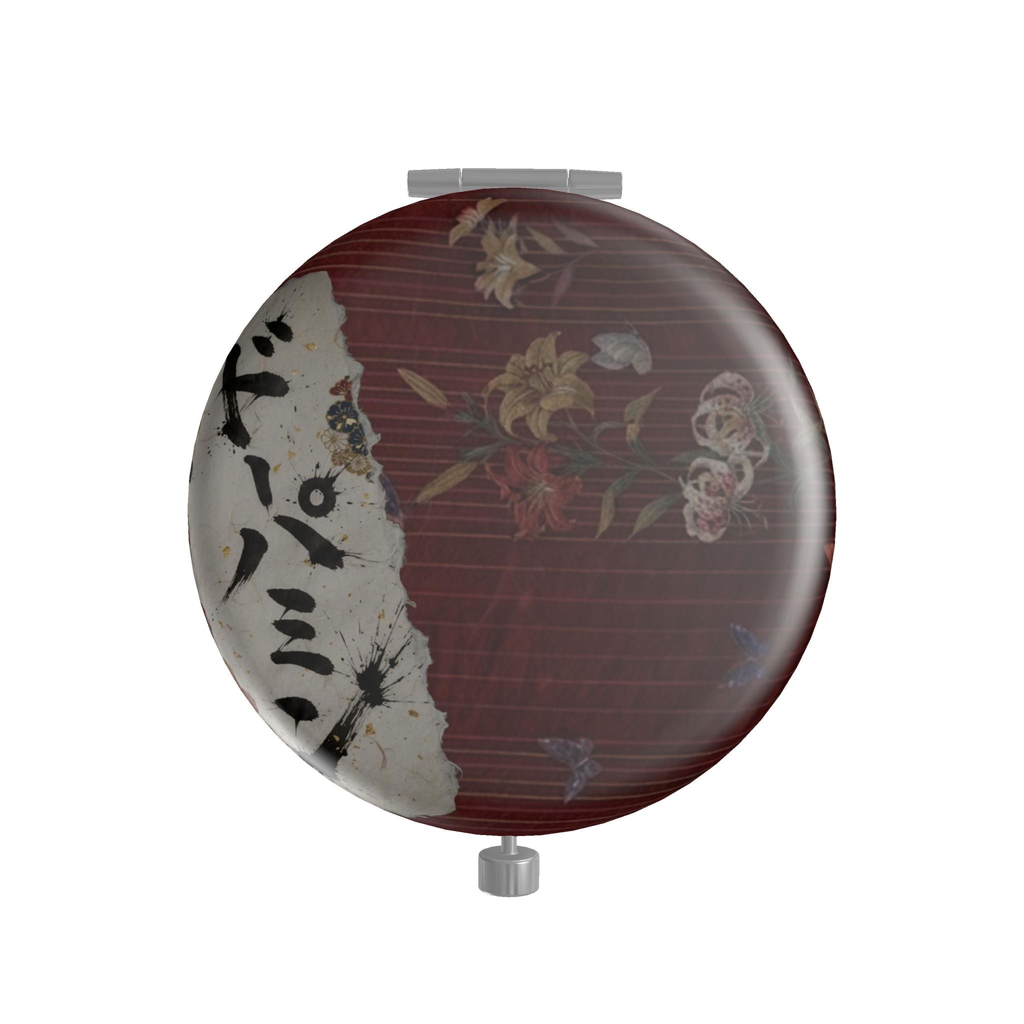 美 Dopamine kanji design metal compact mirror — blush kanji series, 3d render