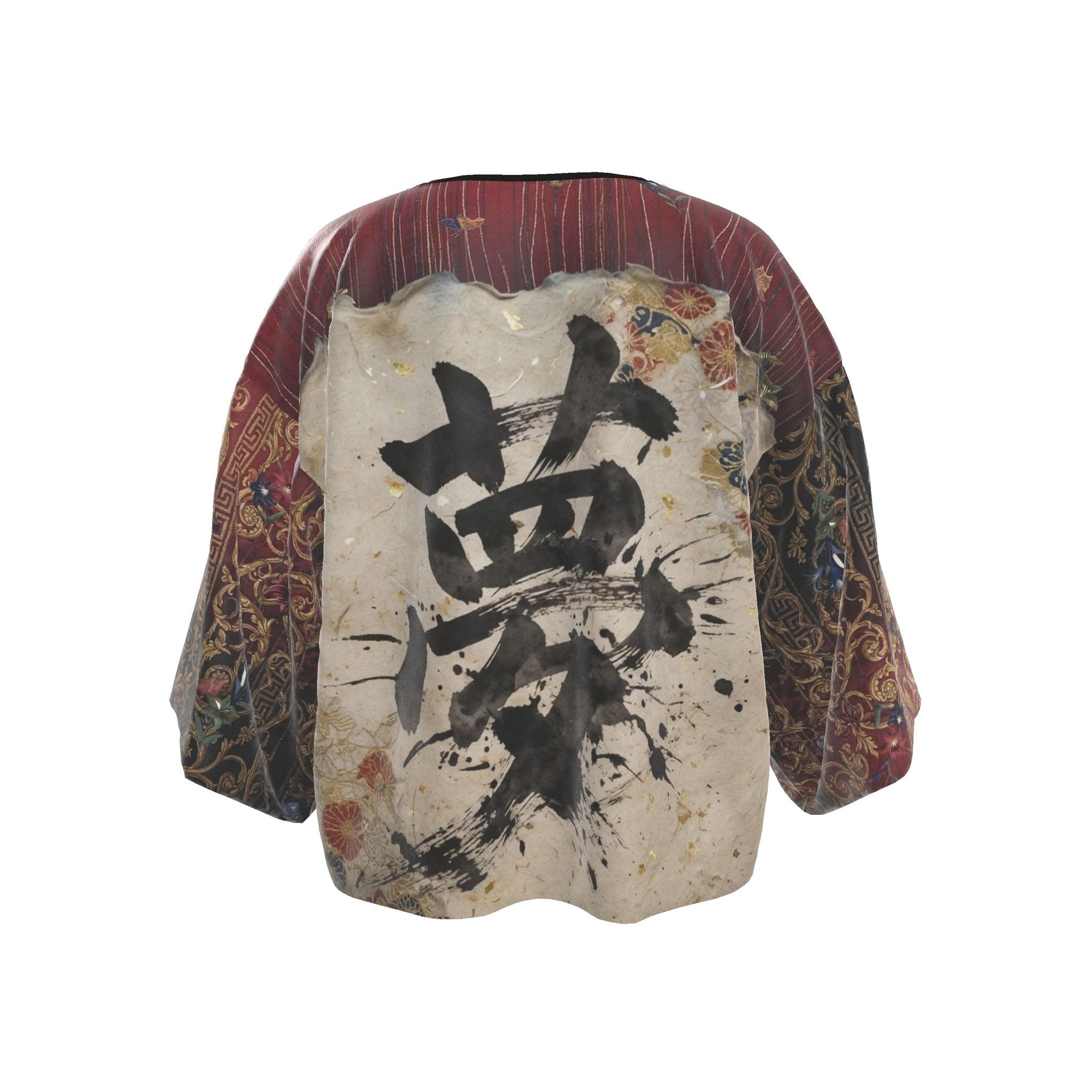 夢 Rem kanji design kimono jacket — blush kanji series, 3d render
