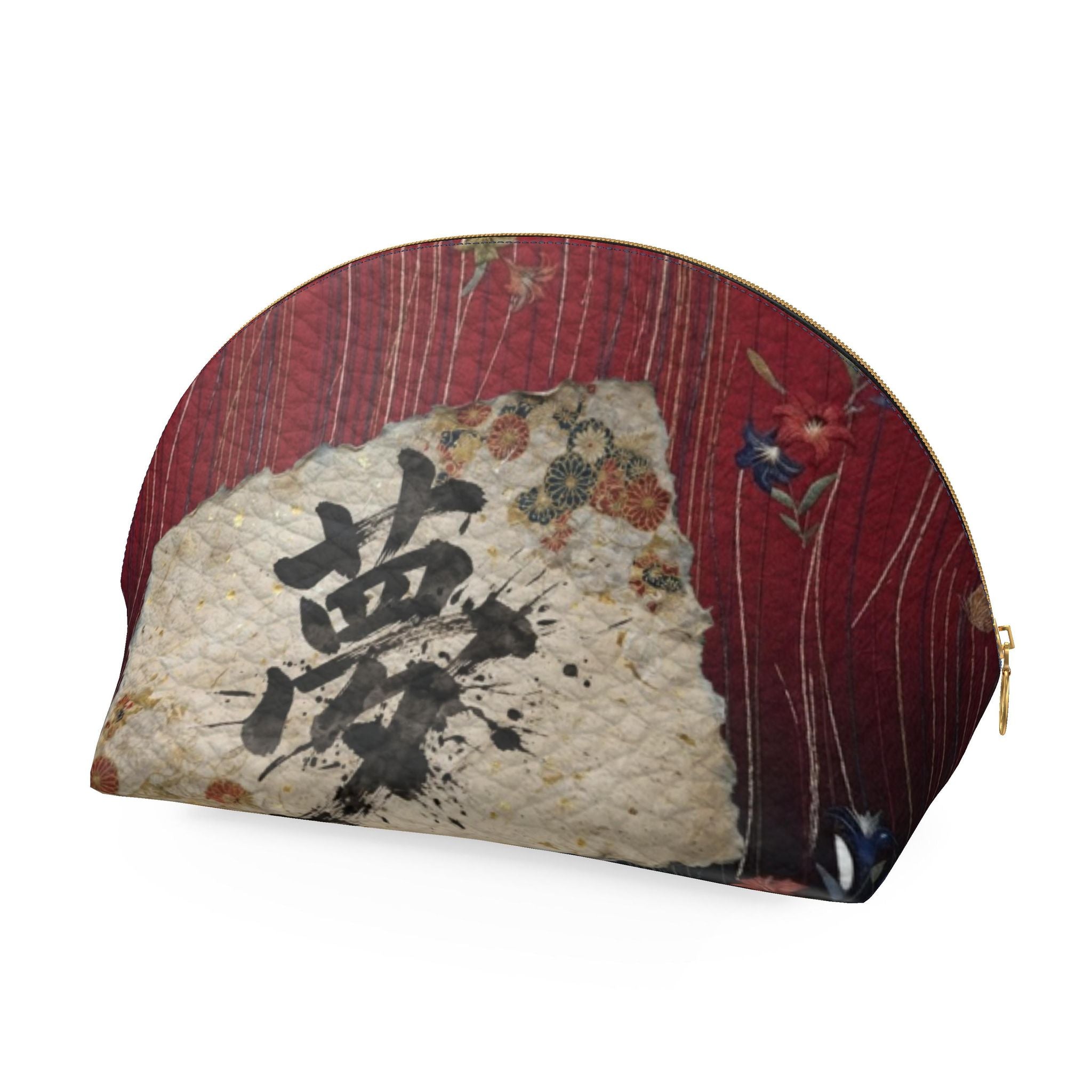 夢 Rem kanji design shell coin purse — blush kanji series, 3d render