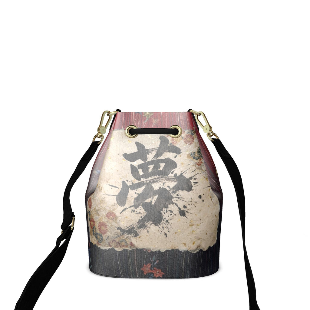 夢 Rem kanji design bucket bag — blush kanji series, 3d render