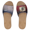 夢 Rem kanji design womens leather sliders — blush kanji series