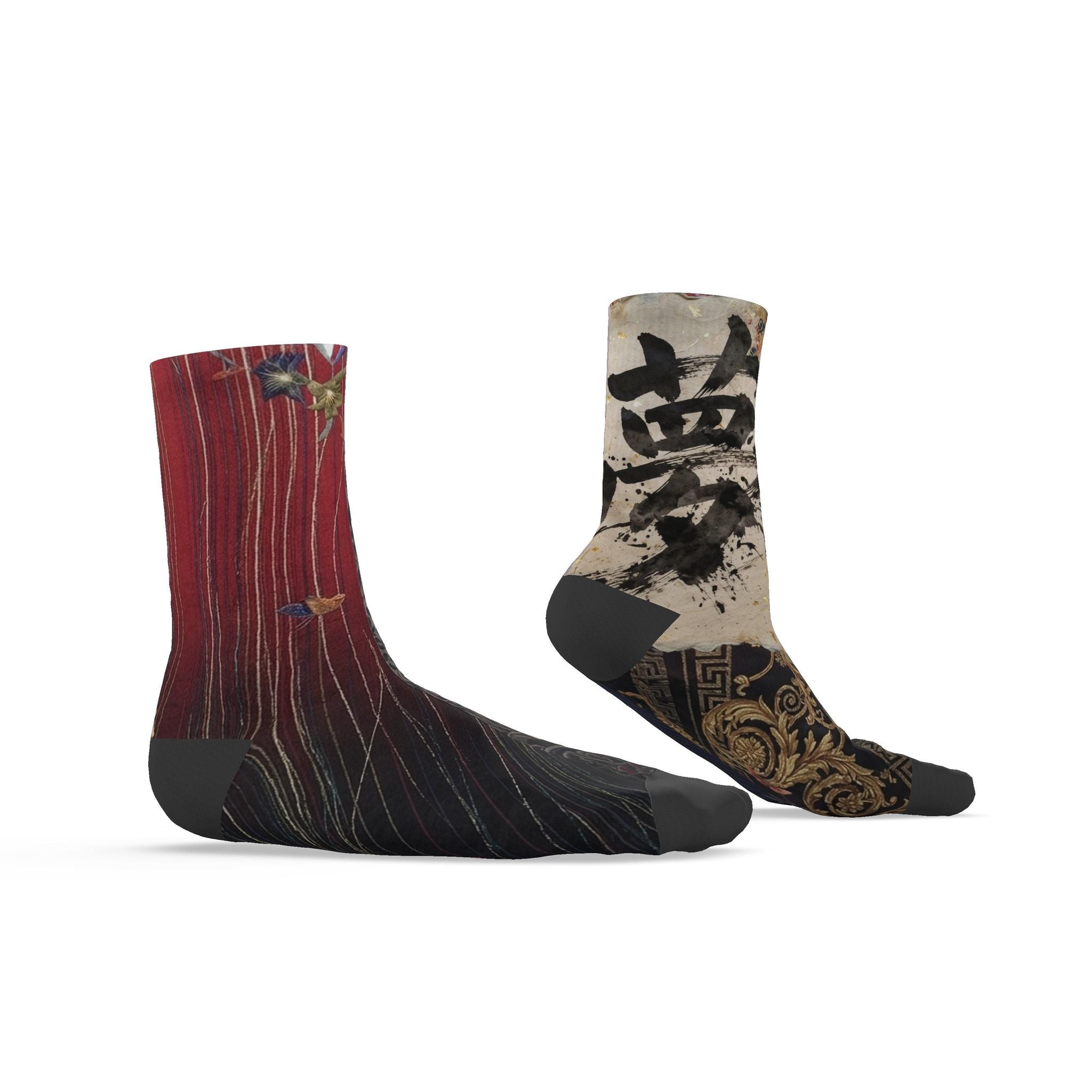 夢 Rem kanji design socks — blush kanji series, 3d render
