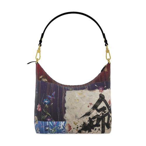 命 Genesis kanji design square hobo bag — blush kanji series, 3d render
