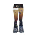 命 Genesis kanji design high waisted flared leggings — blush kanji series, 3d render