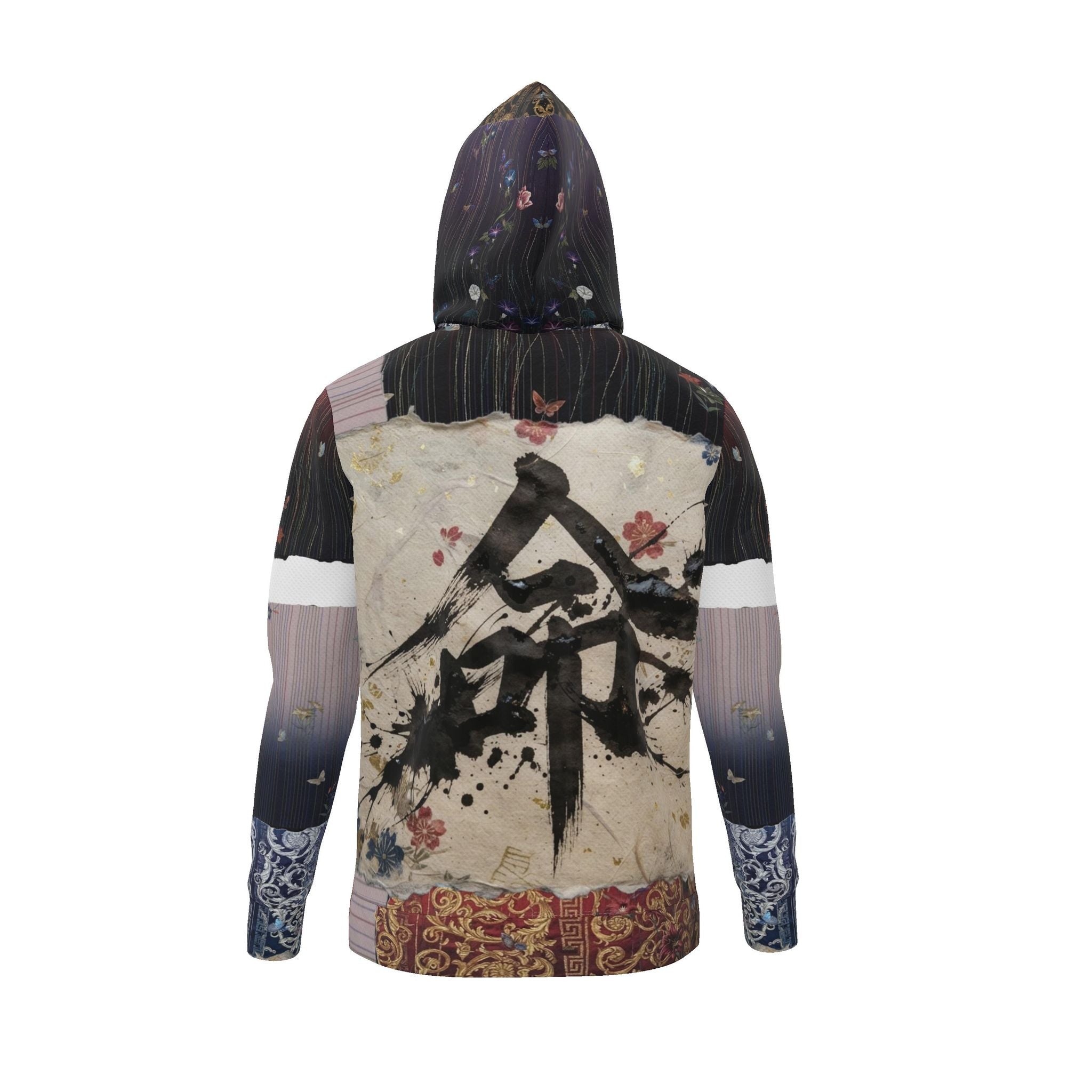命 Genesis kanji hoodie, back view — blush kanji series