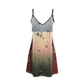 嵐 Adrenaline kanji design slip dress midi — blush kanji series, 3d render