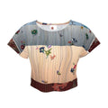 嵐 Adrenaline kanji design ladies crop top — blush kanji series