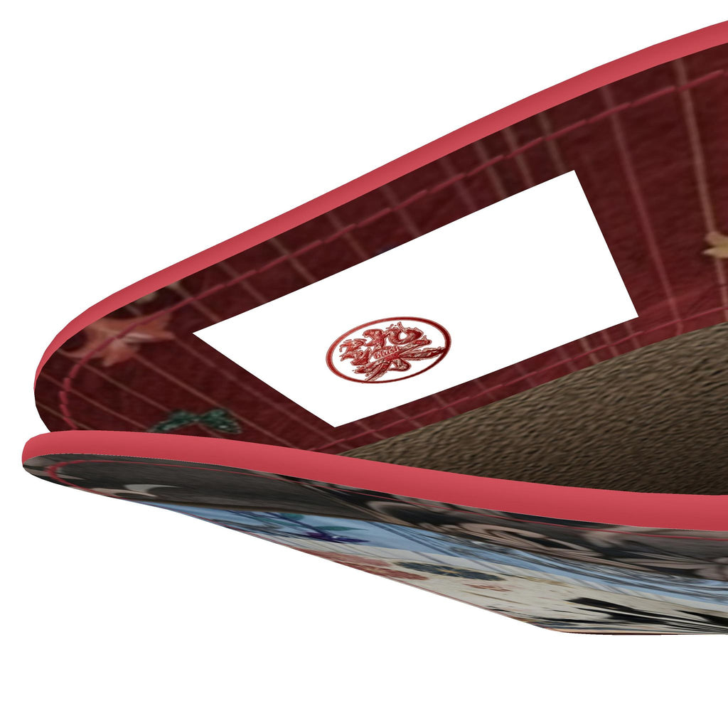 嵐 Adrenaline kanji design leather glasses case — blush kanji series, open view