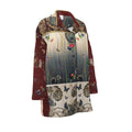 旅 Kinetic kanji design womens luxury pyjama shirt — blush kanji series
