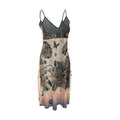旅 Kinetic kanji design sleeveless midi dress — blush kanji series
