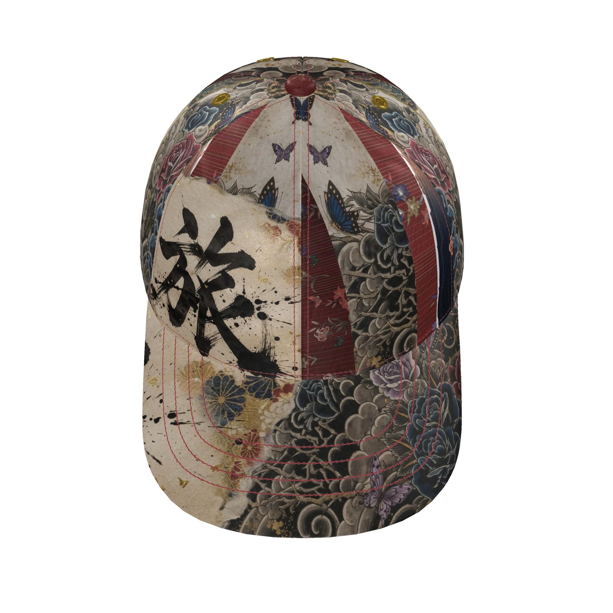 旅 Kinetic kanji design baseball cap — blush kanji series