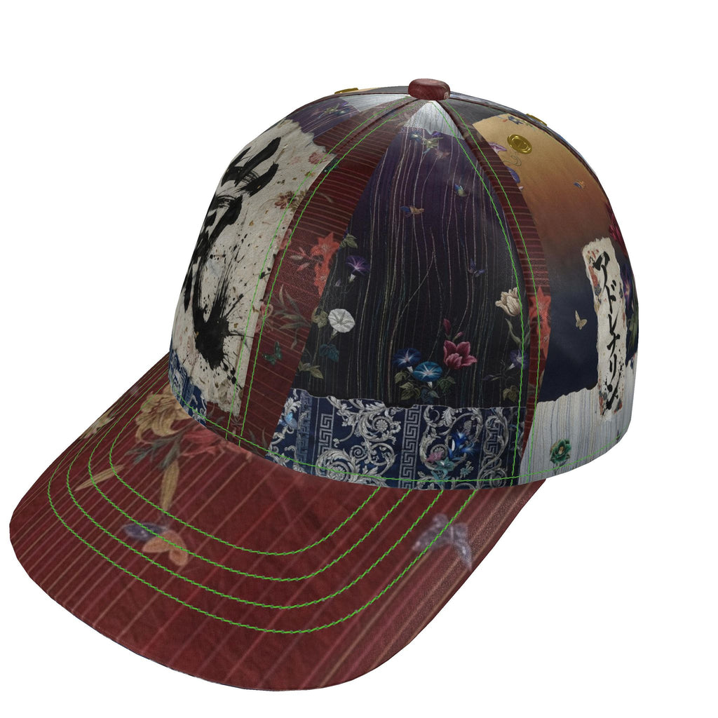 嵐 Adrenaline kanji design baseball cap — blush kanji series, side view