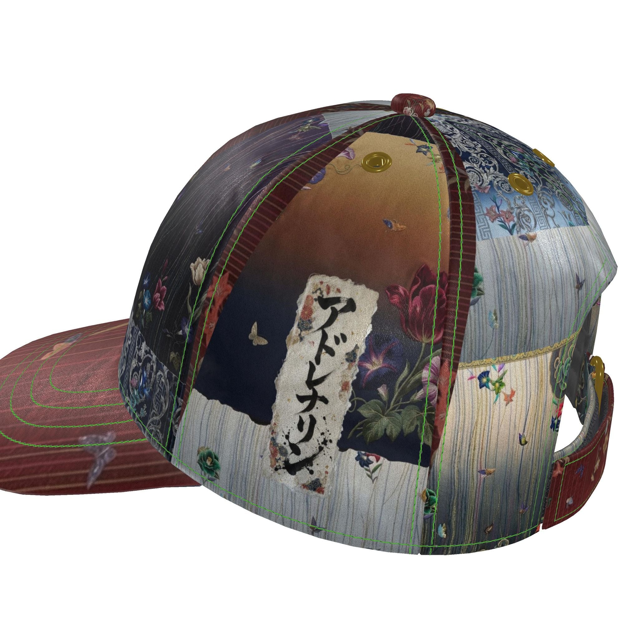 嵐 Adrenaline kanji design baseball cap — blush kanji series, back view