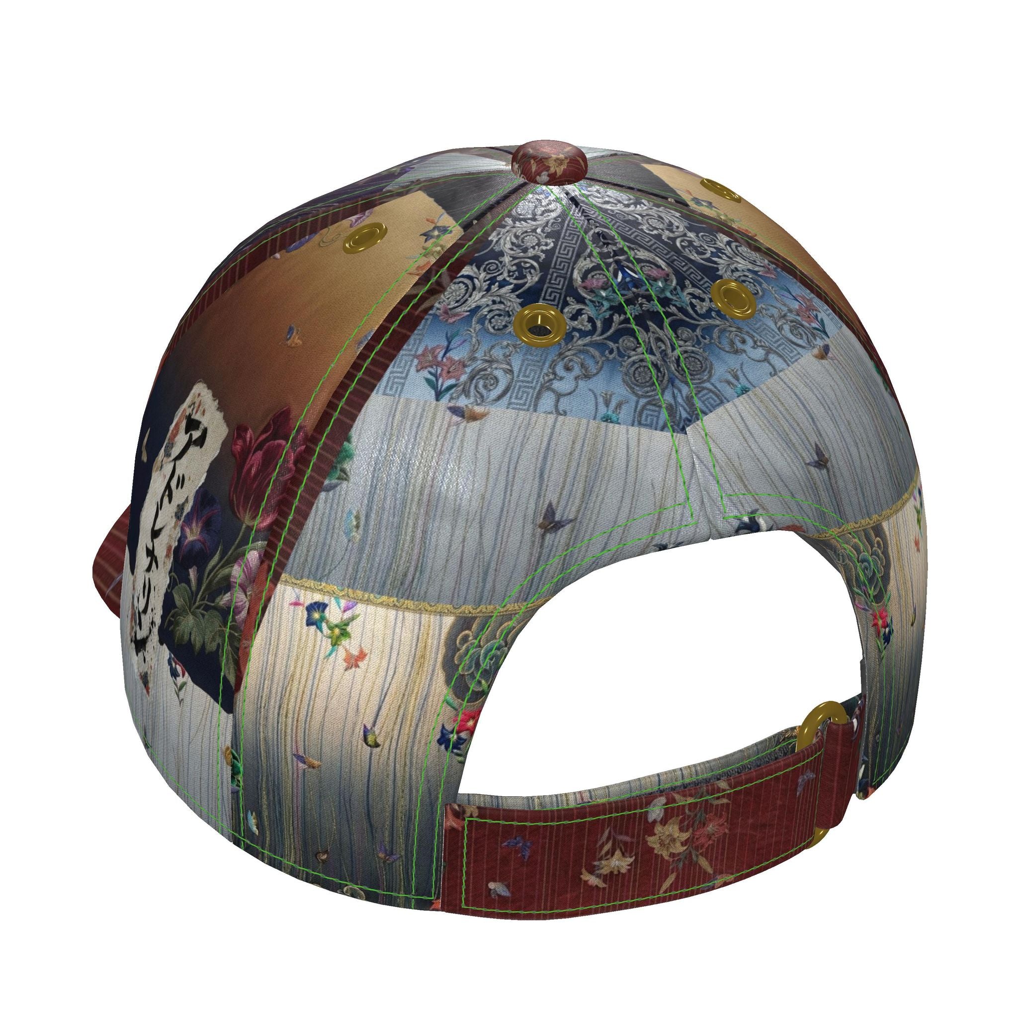 嵐 Adrenaline kanji design baseball cap — blush kanji series, brim detail