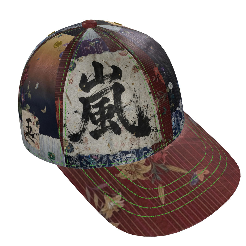 嵐 Adrenaline kanji design baseball cap — blush kanji series, interior view