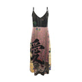 愛 Oxytocin kanji design slip dress maxi — blush kanji series, front view